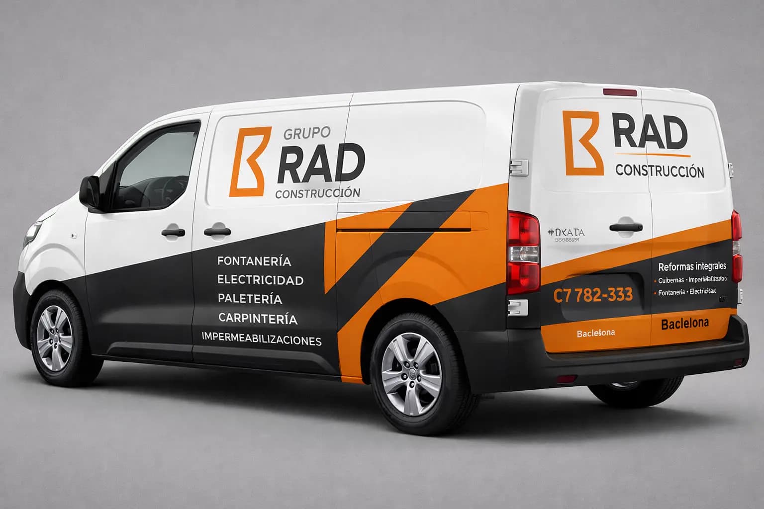 Furgoneta corporativa de Grupo RAD Construcción